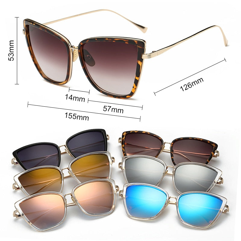 Large Cat Eye Fashion Sunglasses