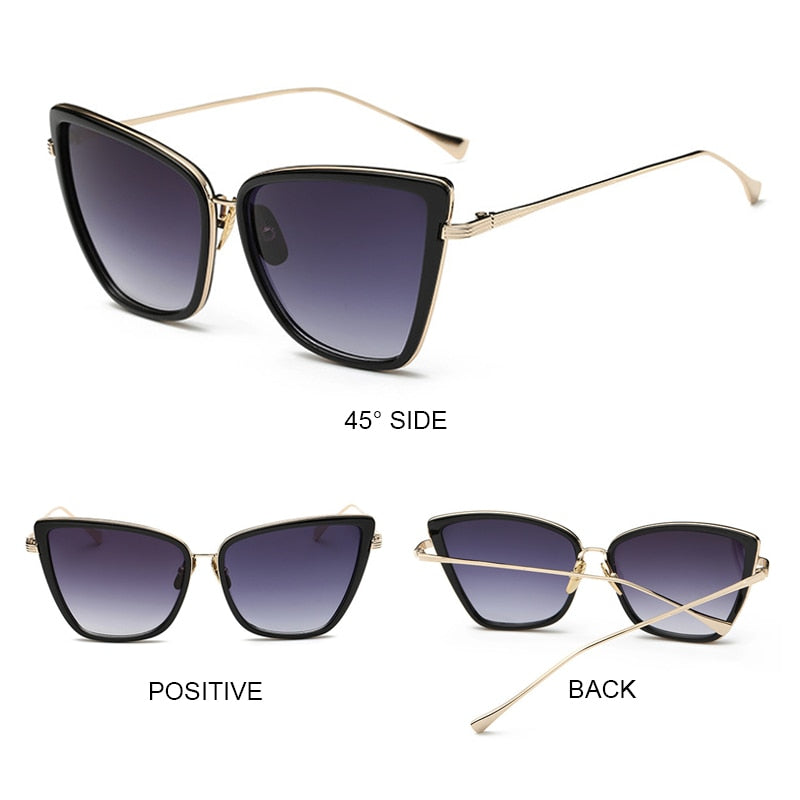 Large Cat Eye Fashion Sunglasses