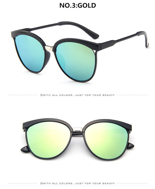 Round Cat Eye Fashion Sunglasses