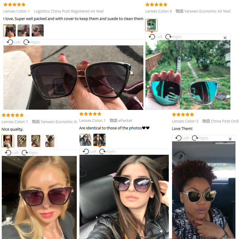 Large Cat Eye Fashion Sunglasses