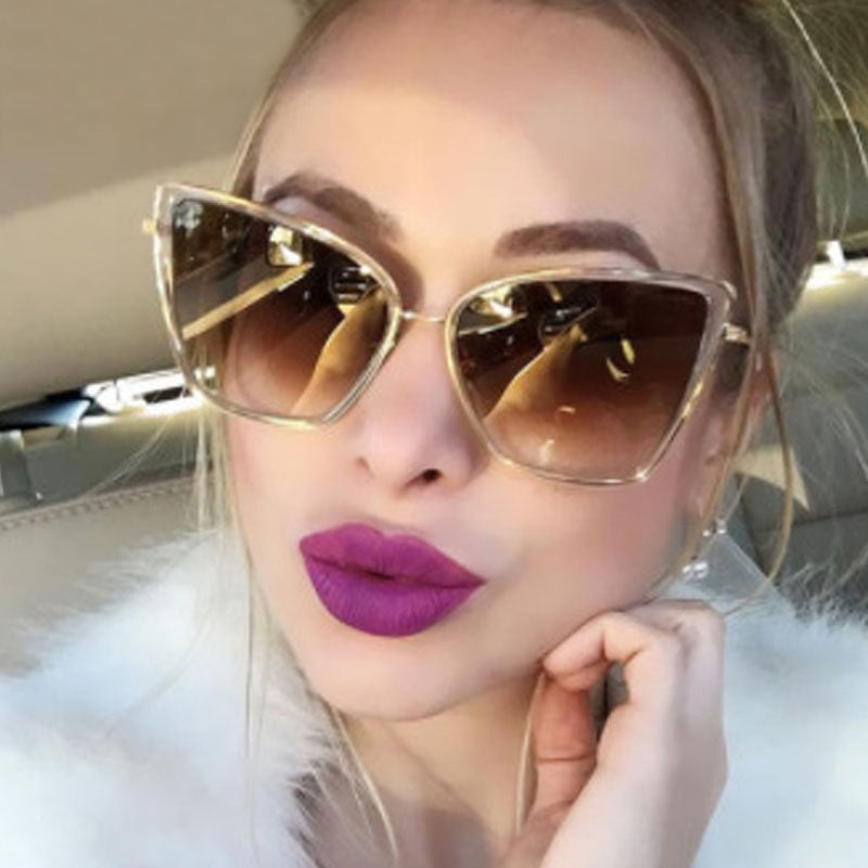 Large Cat Eye Fashion Sunglasses