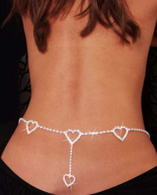 Silver Rhinestone Body Chain