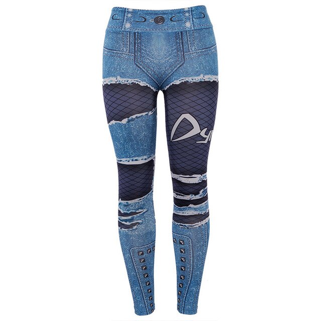 'Illusion' Denim Fashion Leggings