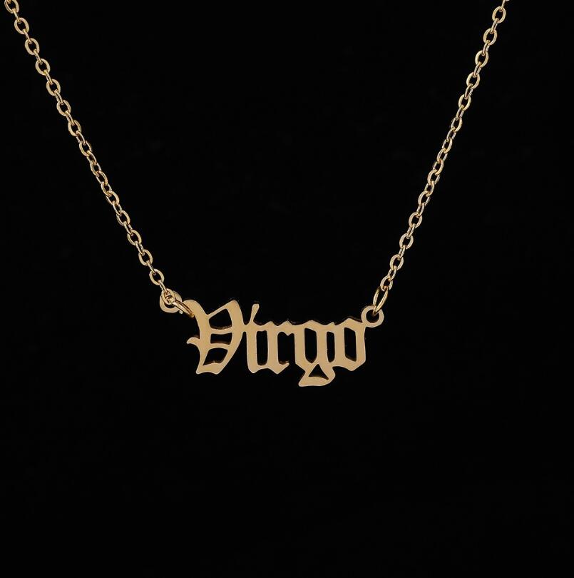 Plated Zodiac Title Necklace
