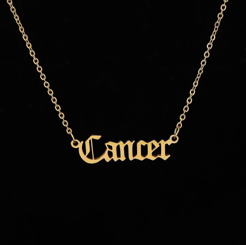 Plated Zodiac Title Necklace