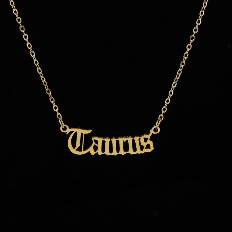Plated Zodiac Title Necklace