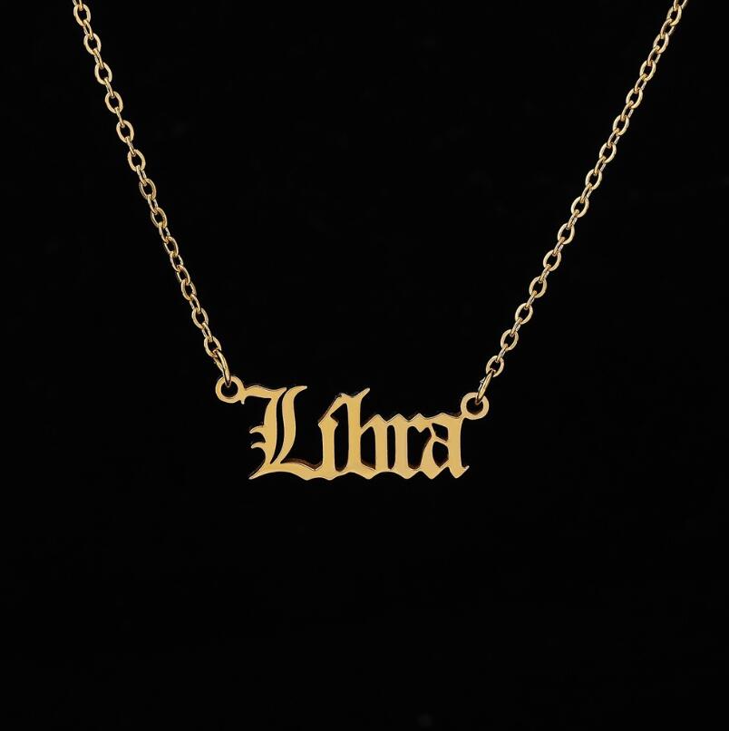 Plated Zodiac Title Necklace