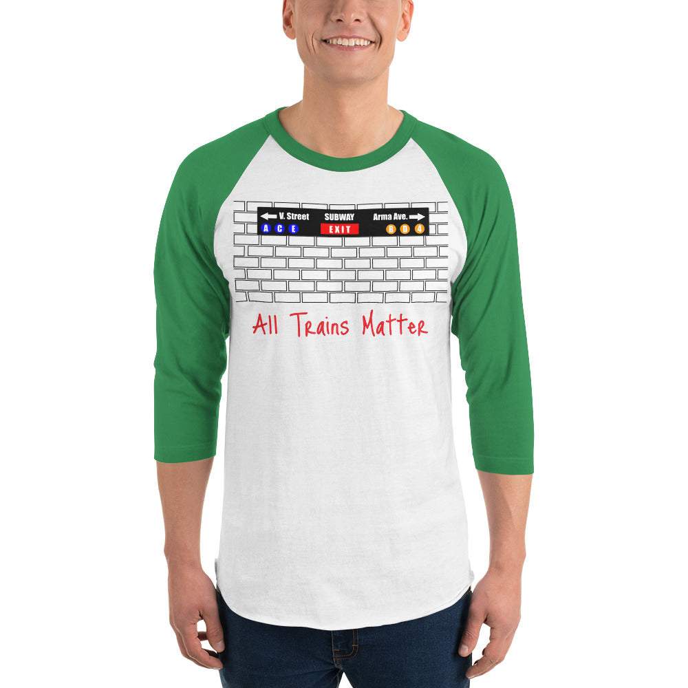 All Trains Matter 3/4 sleeve raglan shirt